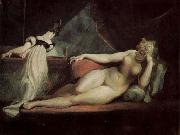 Johann Heinrich Fuseli, Liegende Nackte und Klavierspielerin